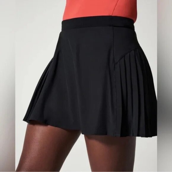 SPANX Black Pleated Hem Blouse and SPANX Black Pleated Skirt - Picture 3 of 12